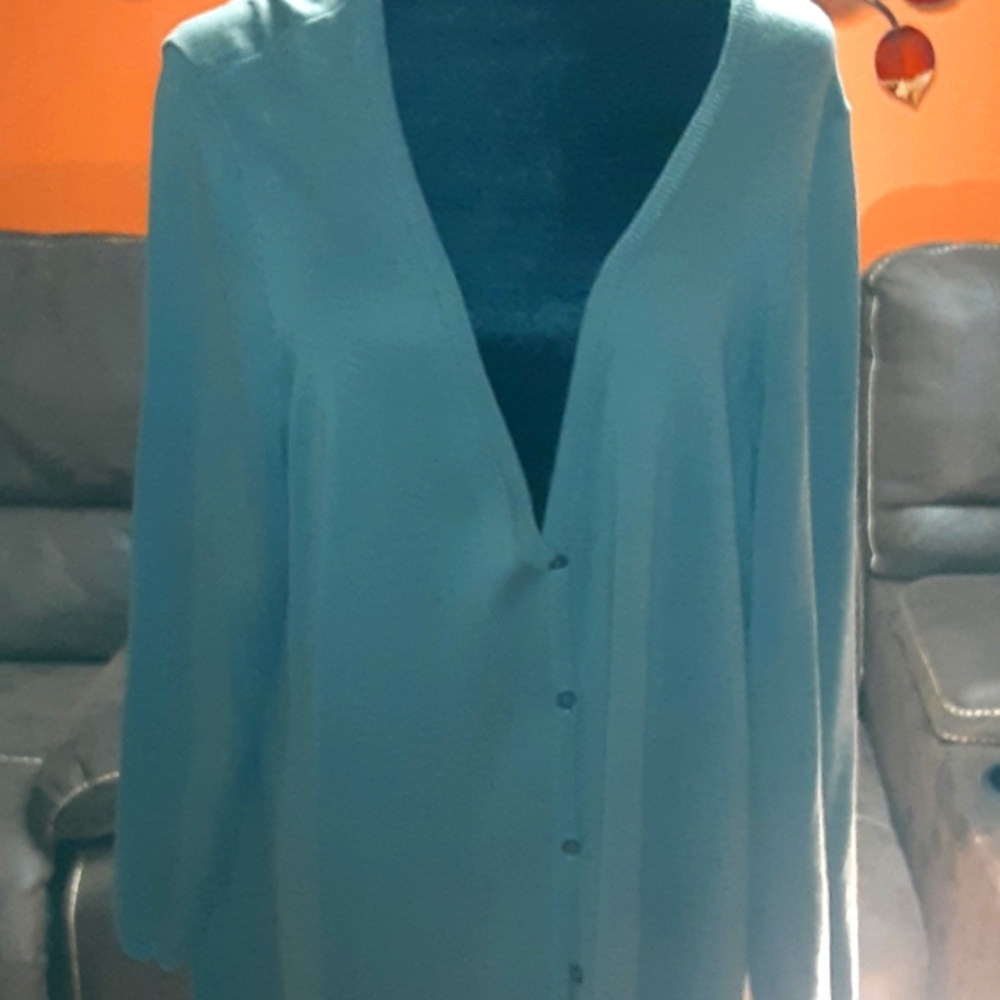 A gray long duster